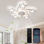 Modern 27.6" Stars Ceiling Light Fan With Remote, Speeds, Dimmable Led. Fixed Price $141.99.
