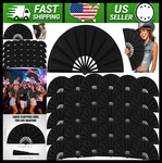 Blulu 13 Inch Folding Dance Fans Black 30 Pack. Fixed Price $104.99.