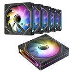 Darkrock F120 6-PACK 120MM Infinite Mirror Case Fans Black. Fixed Price $29.98.