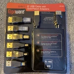 New Gigaware 6-IN-1 Usb Cable With Gold Plated Adapters-pc-mac. Fixed Price $19.99.