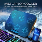 12-17" Laptop Cooling Pad Thin 6 Silent Adjustable Usb Port Speed Metal. Fixed Price $28.00.