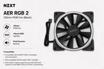 Nzxt Aer Rgb Fluid Dynamic Bearing Pwm 120MM Fan (black) Ships From Usa. Fixed Price $26.67.