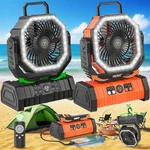 Camping Fan, 20000MAH 96HRS Rechargeable Portable With Led Lights & 4 Speeds. Fixed Price $35.99.