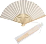 Sl Crafts 50PCS Paper Fan With Gift Bags Bamboo Handheld Folded Cream. Fixed Price $59.60.