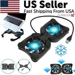 Dual Usb Cooling Pad Foldable Slim Fans Cooler Stand For Laptop Pc Notebook. Fixed Price $8.95.