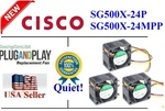 3-PACK Quiet Sunon Fans Cisco SG500X-24P SG500X-24MPP Switch 18DBA Noise. Fixed Price $87.95.