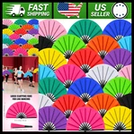 Blulu Large Folding Fans For Line Dancing 13 Inch Dance Rave Clack. Fixed Price $86.99.