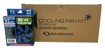 Case Of 10-RAIDMAX Cooling Fan Dc 12V 92MM Blue Blades Pc Gaming. Fixed Price $39.99.