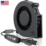Gdstime 75MM Usb Blower Fan 3 Speeds Control 7515 5V Dc Brushless Turbine Turbo. Fixed Price $25.73.
