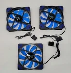 Lot Of 3 Apevia Cooling Fan Xy 1202512SL 120MM 25MM Wire With Connector. Fixed Price $99.00.