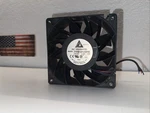 Delta FFB1212SHE-F00, Fan 12VDC 120MM Square X 38MM, 3600RPM 171CFM 3-WIREBRB. Fixed Price $15.00.