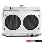 Fit 63-65 Impala 66-68 Caprice Bel Air V8 Row Cooling Radiator Dual Fan Shroud. Fixed Price $151.99.