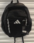 Adidas Excelerator Large Backpack 16" Laptop Unisex Black/white 3 Strip Webbing. Fixed Price $49.99.