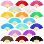 Aneco 18 Pieces Colors Handheld Fans Cloth Bamboo Folding F.... Fixed Price $31.67.