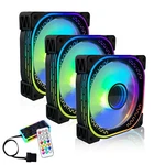 120MM Rgb Pc Case Fans 3 Pack With Adjustable Color Controlled By Remote - 12.... Fixed Price $37.90.