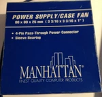 Manhattan 700320 Power Supply/case Fan 80MM. 4 Pin Through Connector. New.. Fixed Price $20.00.
