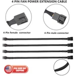 4X 10" 4-PIN/3-PIN Pwm Connector Computer Pc Cpu Case Fan Extension Power Cable. Fixed Price $9.99.