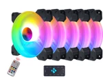 Rk Wireless Rgb Led 120MM Case Fan, Ultra Quiet, High Airflow - 5 Pack. Fixed Price $45.89.