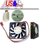 New Everflow R126010DM 60MM*10MM Ball Bearing Fan 12V/VDC/DC 3PIN/WIRE, 7V/9V Ok. Fixed Price $8.12.
