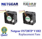 Set Of 2X Quiet Replacement Fans For Netgear FS728TP V1H2. Fixed Price $49.95.