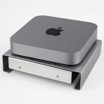 Aluminum Stand With Cooling Fan, Compatible Mac Mini - Desktop Organizer.... Fixed Price $70.09.