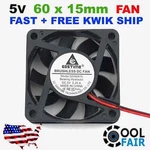 Gdstime 5V 6015 60MM X 15MM 2PIN Dc Cooling Fan Brushless A45. Fixed Price $11.45.