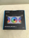 Lian Uni Sl-inf 120MM-TRIPLE Pack-argb Fan-infinity Mirror-daisy White. Fixed Price $55.00.