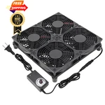 Qirssyn Router Laptop Cooling Pad 4X 120MM Computer Fan With Ac Plug.... Fixed Price $63.99.