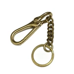 Solid Brass Fob Keychains Keyrings Holder Bag Wallet W/ Hook. Fixed Price $12.85.