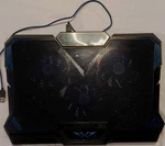 Lian Star 5-FAN Usb-powered Laptop Cooling Pad Black Blue For 15/17 Inch. Fixed Price $10.00.