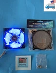 New Enermax 90MM Blue Led 3PIN Pc Case Cooling Fan + Uv Sensitive Dust Filter. Fixed Price $14.00.