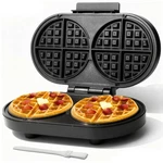 Bakers Friend Double Belgian Waffle Maker Thick Dual 6 Inch Round 1200W Iron. Fixed Price $62.72.