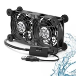 Eluteng Dual Cooling Fan Whisper Quiet 80MM Usb 3 Adjustable High. Fixed Price $23.42.