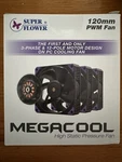 Super Flower Megacool High Static Pressure 120 Pwm Triple-pack SF-HP121-BK 3P. Fixed Price $45.00.