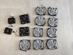 Computer Desktop Fan Lot Anidees + Bok Wired Dc 11 120MM 80MM. Fixed Price $35.00.