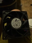 Delta Box Fan Brushless Model QFR1212GHEXWH. Fixed Price $15.00.