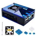Miuzei Raspberry Pi 4 Case With Fan Cooling , Pcs Aluminum Heat Black/blue. Fixed Price $14.52.