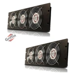 Griffin 2X Rack Mount Fan Cool System Panels Audio Equipment Gear Network It. Fixed Price $75.95.