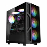 Ruix CV103 Atx Mid-tower Pc Case, Pre-installed 4 120MM Rgb Fans, Color.... Fixed Price $101.98.