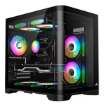 Iceberg Gaming Pc Case Crystal Wave Curved Tempered Glass And Three Argb Fans. Fixed Price $79.99.