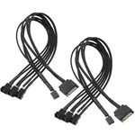 Xmsjsiy Sata To 3 Pin 4 Pwm Fan Adapter Splitter Hub For 12V Black. Fixed Price $13.77.