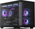 Micro-atx Gaming Case With Argb Fans & Dual Tempered Glass Black. Fixed Price $140.99.
