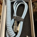 Angitu Shape Single Sleeved Pet Coiled Type Cable With GX12 Aviator - Blue. Fixed Price $18.00.