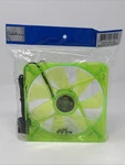 Apevia 14SL-GN 140MM 4PIN+3PIN Silent Green Led Case Fan. Fixed Price $9.99.