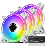 Ezdiy-fab White Moonlight 120MM Rgb Pwm Case Fan With HUB,5V Motherb. Fixed Price $52.05.