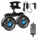 Hynoo 12V Car Clip Fans, Adjustable Dual Head 2.36 X 10.4 5.5 Inches, Black. Fixed Price $45.99.