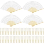 Aodaer 60 Pieces Paper Folding Fans Bamboo Handheld Folded White. Fixed Price $66.61.