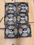 Lot 6 Fans New Corsair 120MM Case 12V Dc , 4 Pin 0.30A. Fixed Price $25.99.