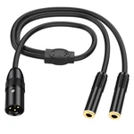 Meiriyfa Xlr 3PIN To Dual 6.35MM 1/4 Inch Splitter Cable, Gold Plated M.... Fixed Price $26.39.