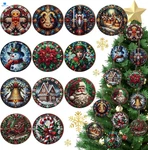 Suzile 36 Pcs Christmas Wooden Ornaments Vintage Decoration Oil.... Fixed Price $21.09.